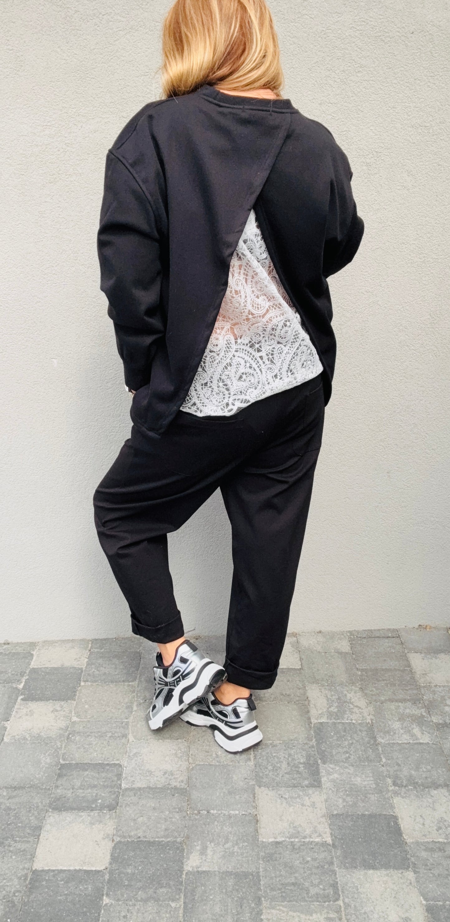 Pull dentelle dos TU