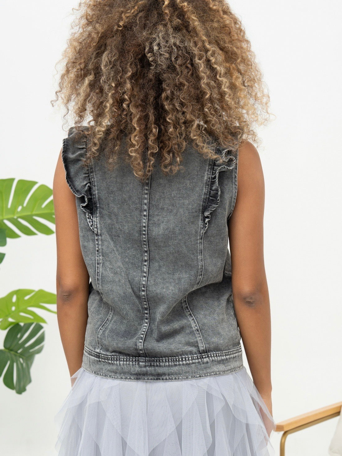 Veste sans manches jeans