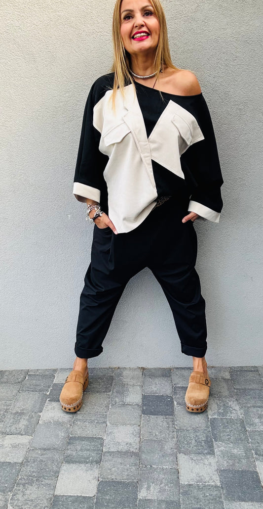 Blouse TU noir et blanc
