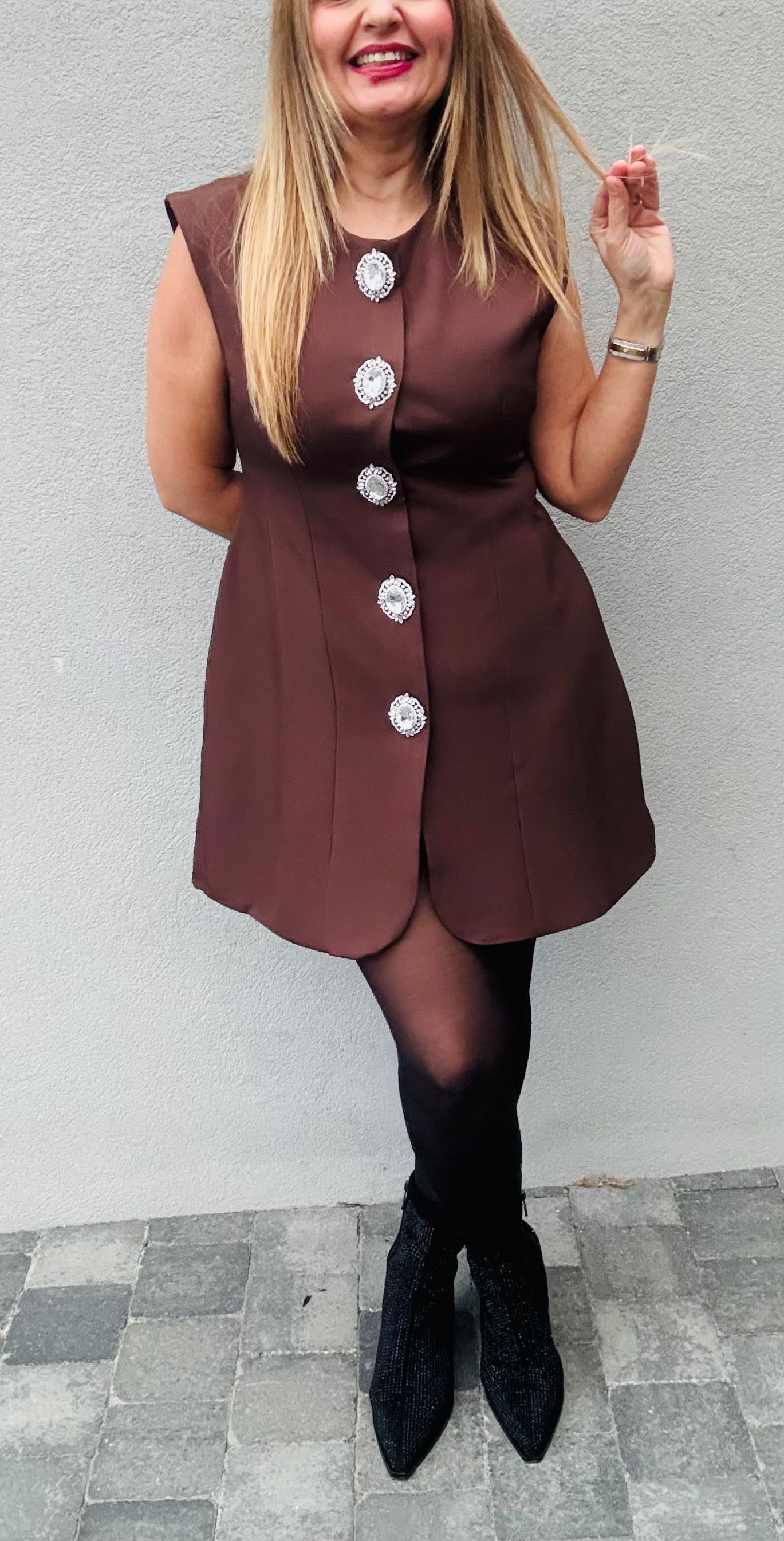 Robe bijoux choco