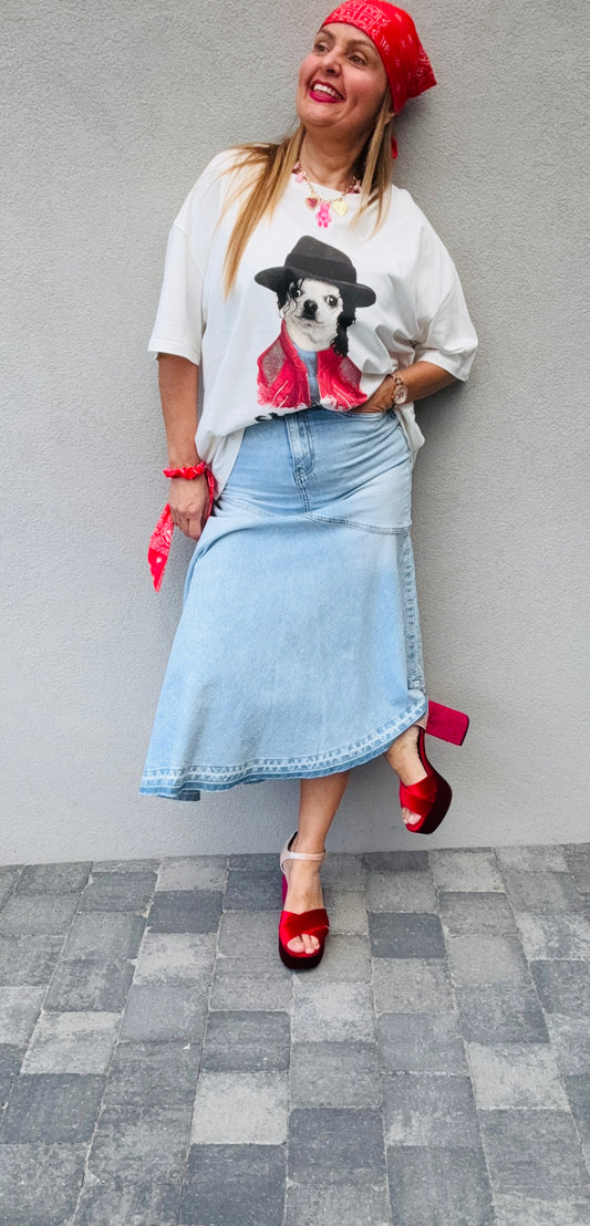 Jupe en jeans asymétrique