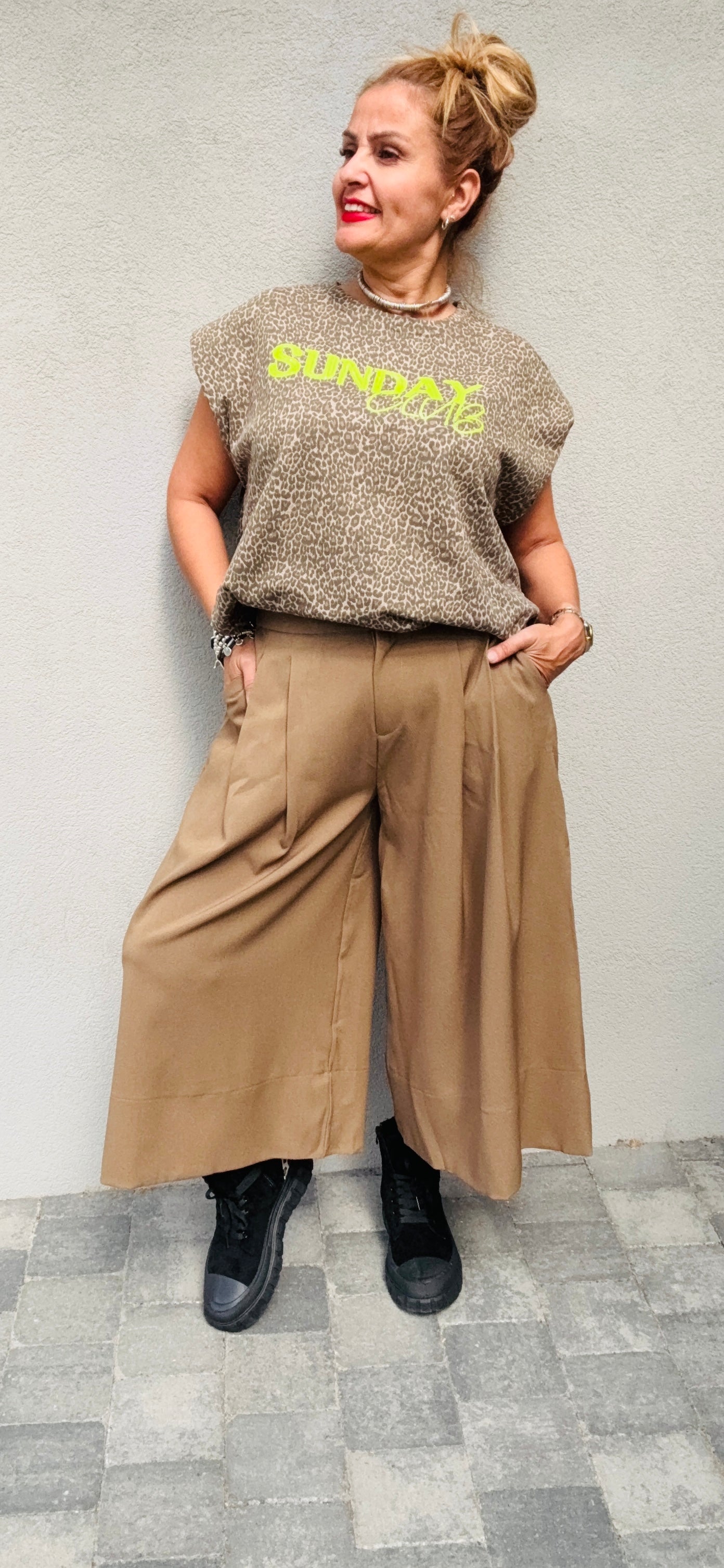 Sweat sans manches léopard