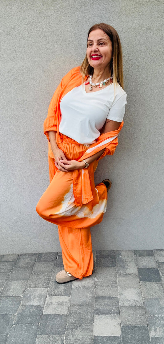 Chemise orange satin TU