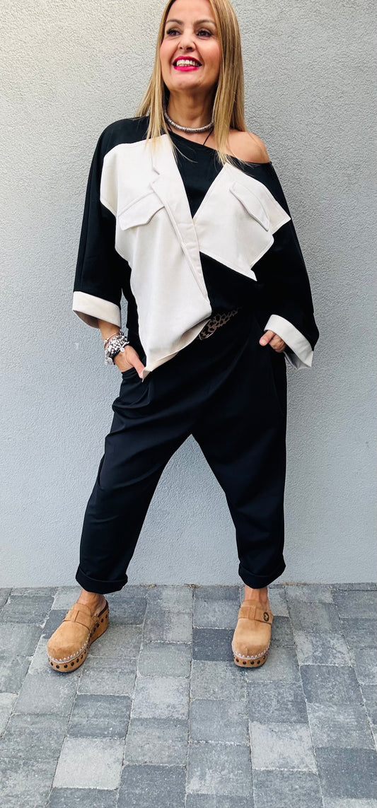 Blouse TU noir et blanc
