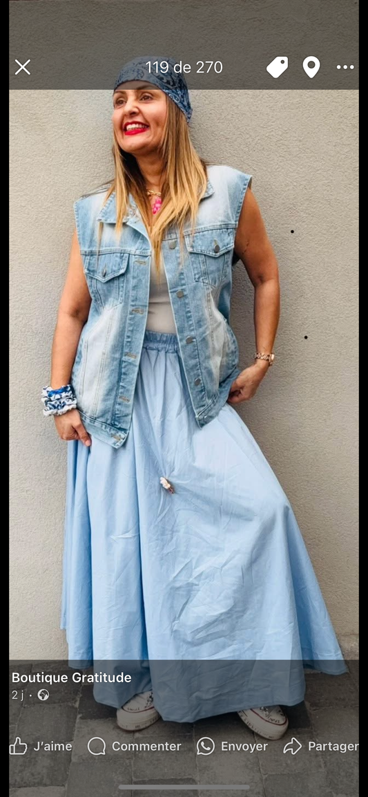 Gilet en jeans oversize