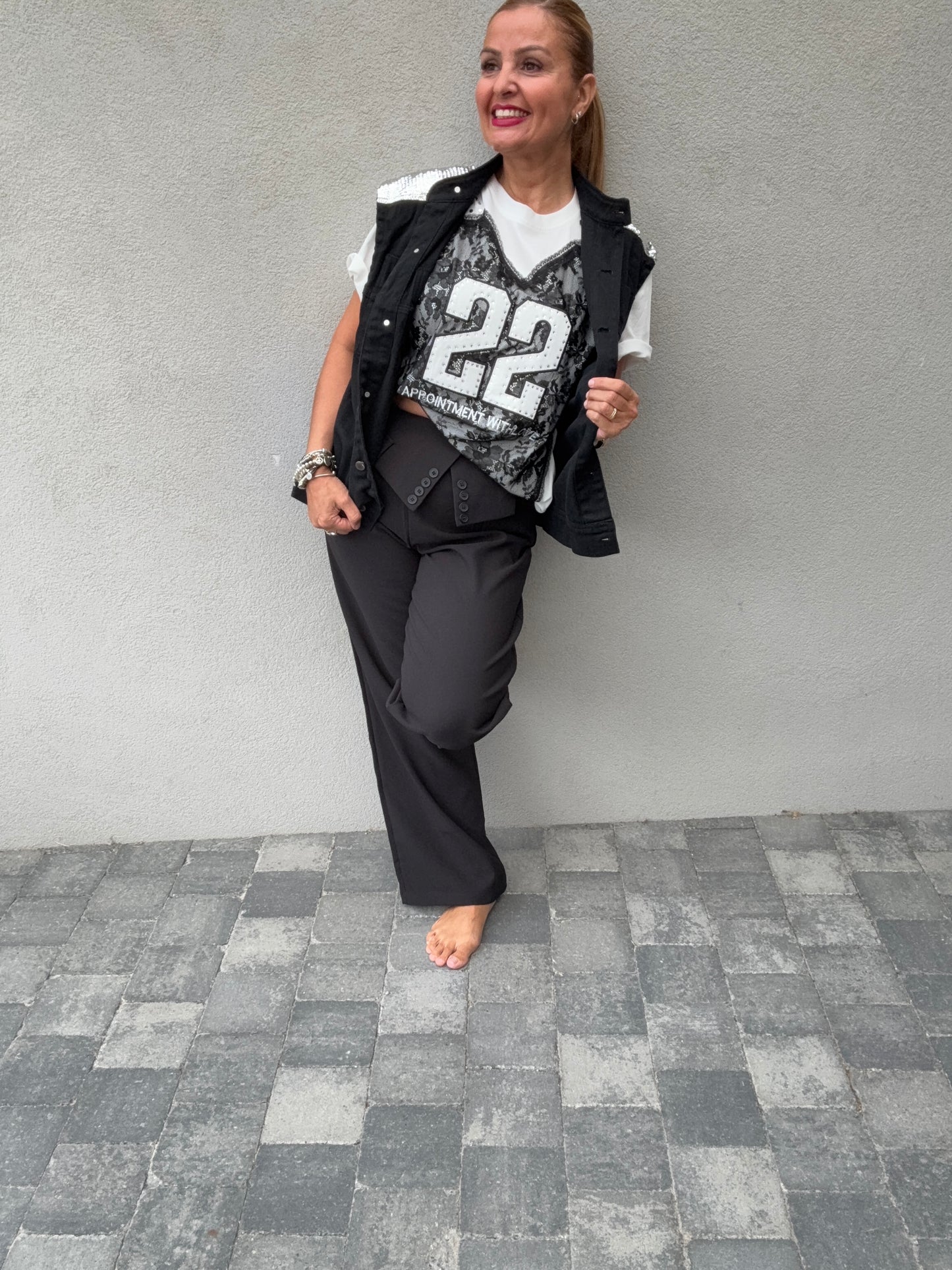 Veste sans manches à sequins